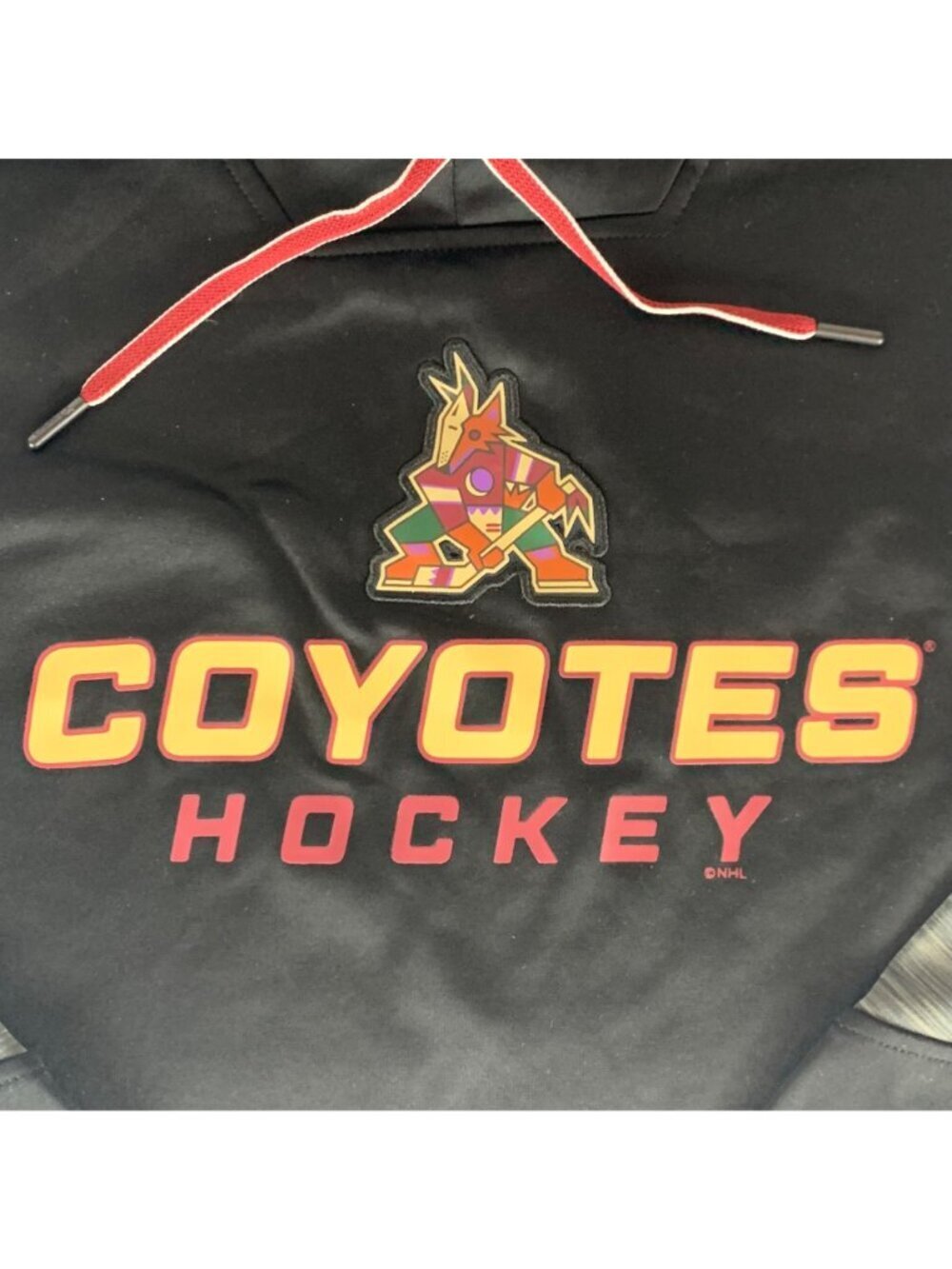 Arizona Coyotes NHL Black Gray Fanatics Pullover Hoodie Mens XL - Picture 2 of 6